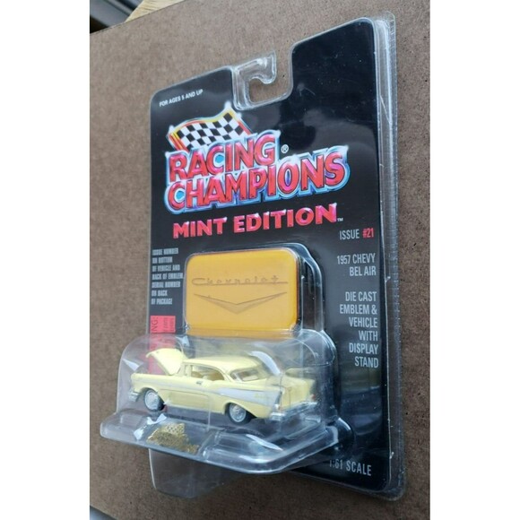 1996 Racing Champions MINT EDITION 1957 CHEVY BEL AIR CHEVROLET Pearl Yellow #21 - Picture 11 of 14